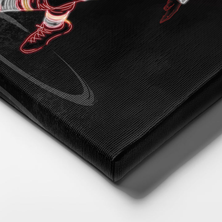 Patrick Mahomes Neon Canvas Art | Chiefs Wall Decor - CanvasNeon