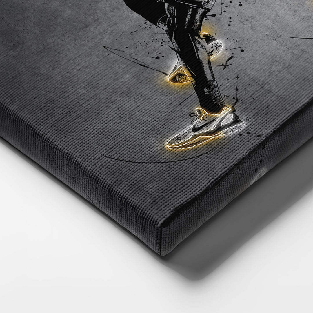 Paul George Neon Canvas Art | Modern Wall Decor for Clippers Fans - CanvasNeon