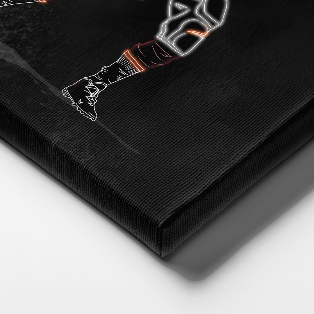 Peyton Manning Neon Canvas Art | Broncos Wall Decor - CanvasNeon