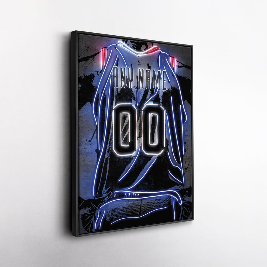 Philadelphia 76ers Custom Jersey Canvas | Neon Wall Art - CanvasNeon