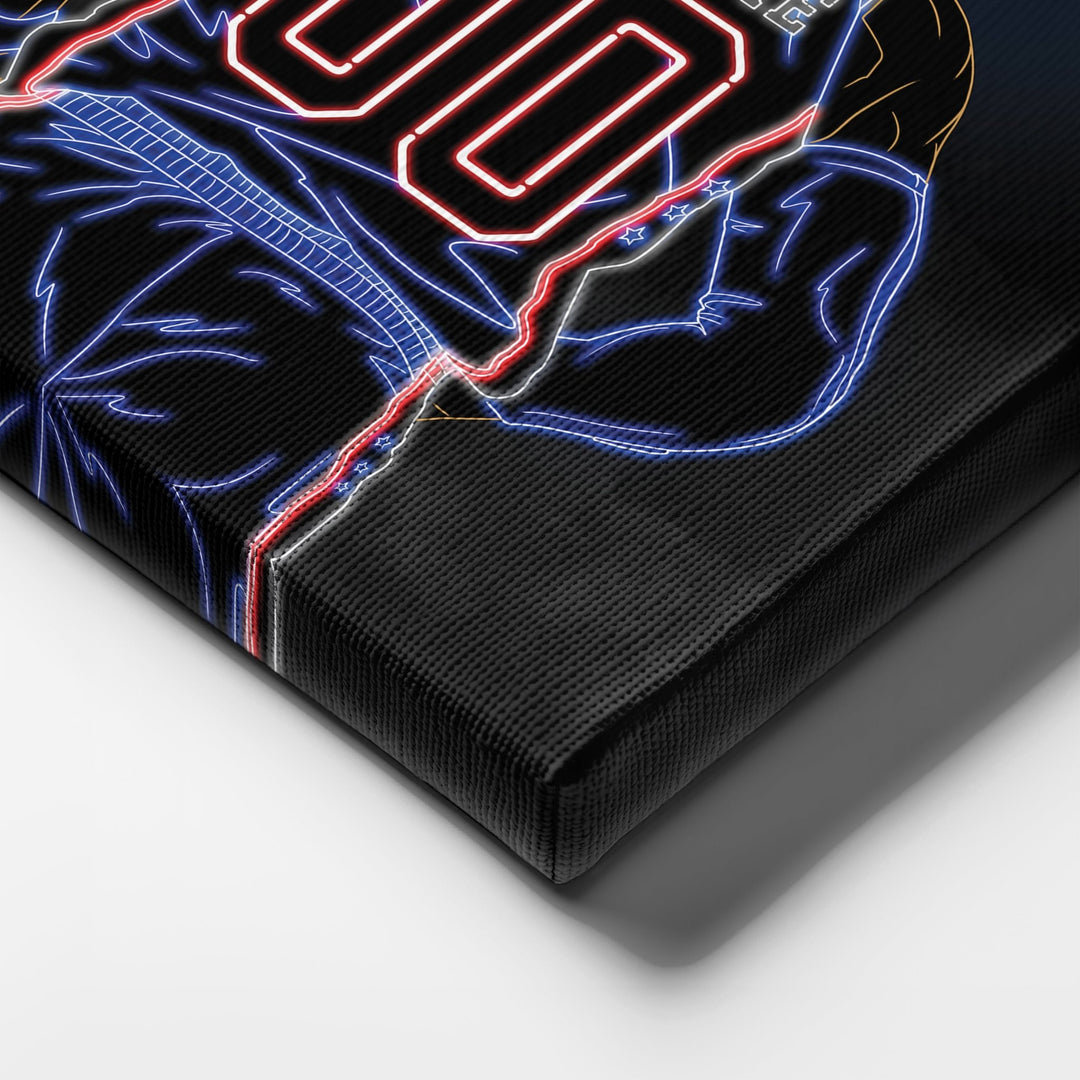 Philadelphia 76ers Personalized Jersey Canvas | Neon Wall Art - CanvasNeon