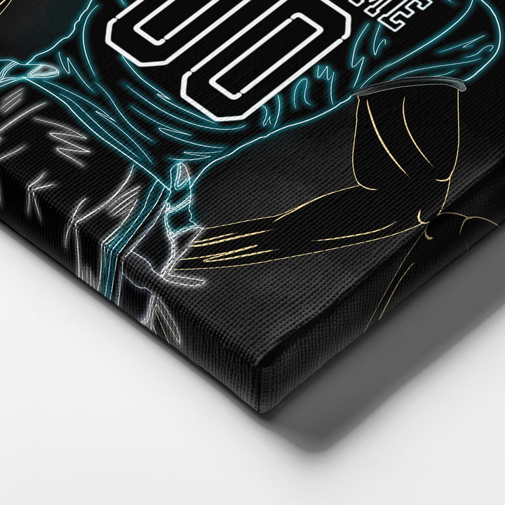 Philadelphia Eagles Personalized Jersey Canvas | Neon Wall Art - CanvasNeon