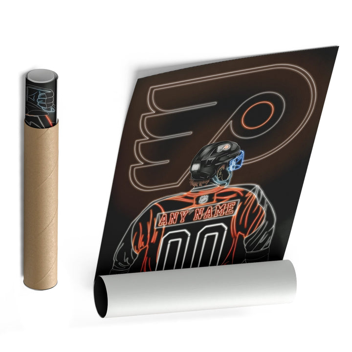 Philadelphia Flyers Personalized Jersey Canvas | Neon Wall Art - CanvasNeon