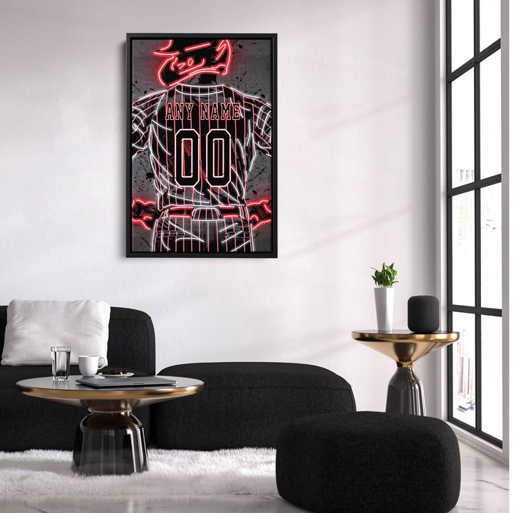 Philadelphia Phillies Custom Jersey Canvas | Neon Wall Art - CanvasNeon