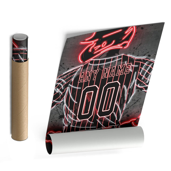 Philadelphia Phillies Custom Jersey Canvas | Neon Wall Art - CanvasNeon