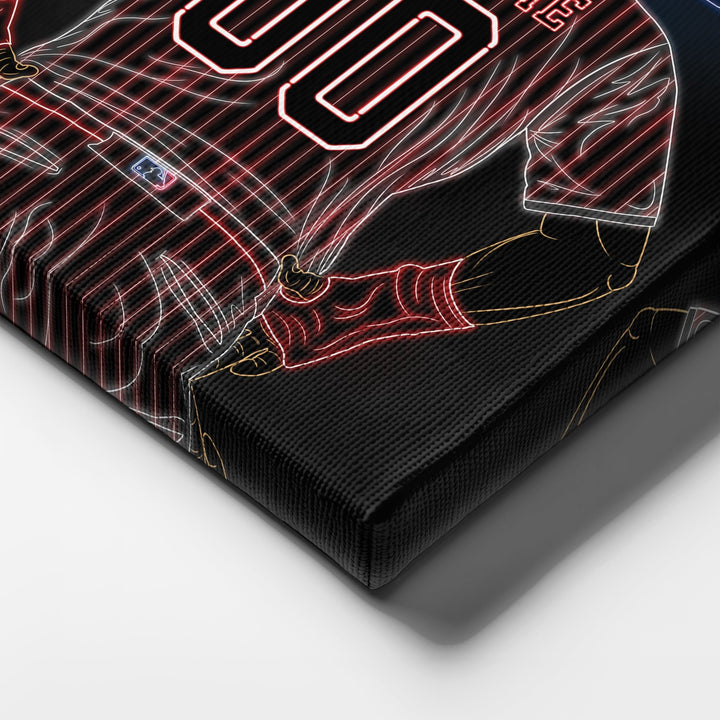 Philadelphia Phillies Personalized Jersey Canvas | Neon Wall Art - CanvasNeon