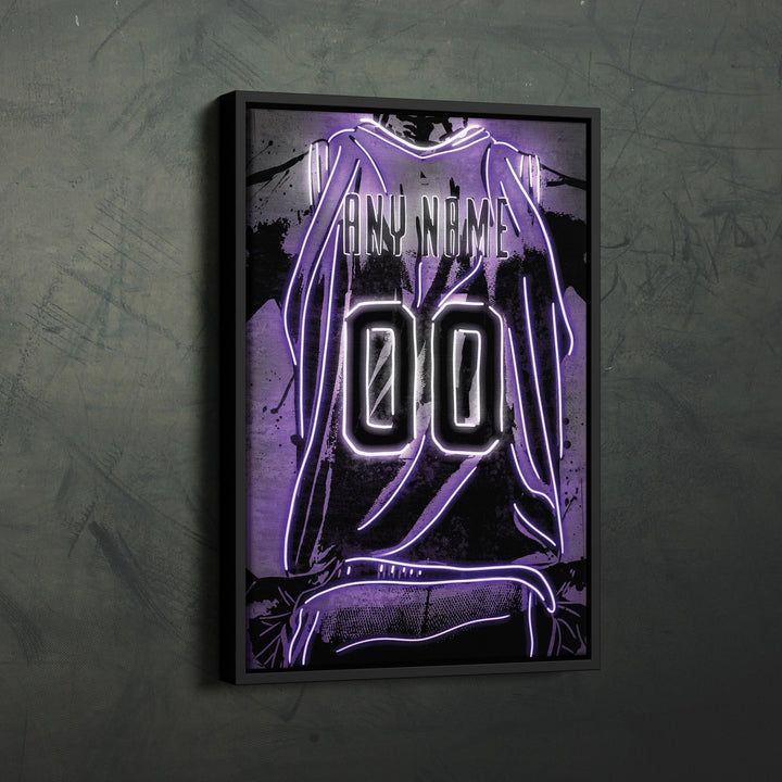 Phoenix Suns Custom Jersey Canvas | Neon Wall Art - CanvasNeon