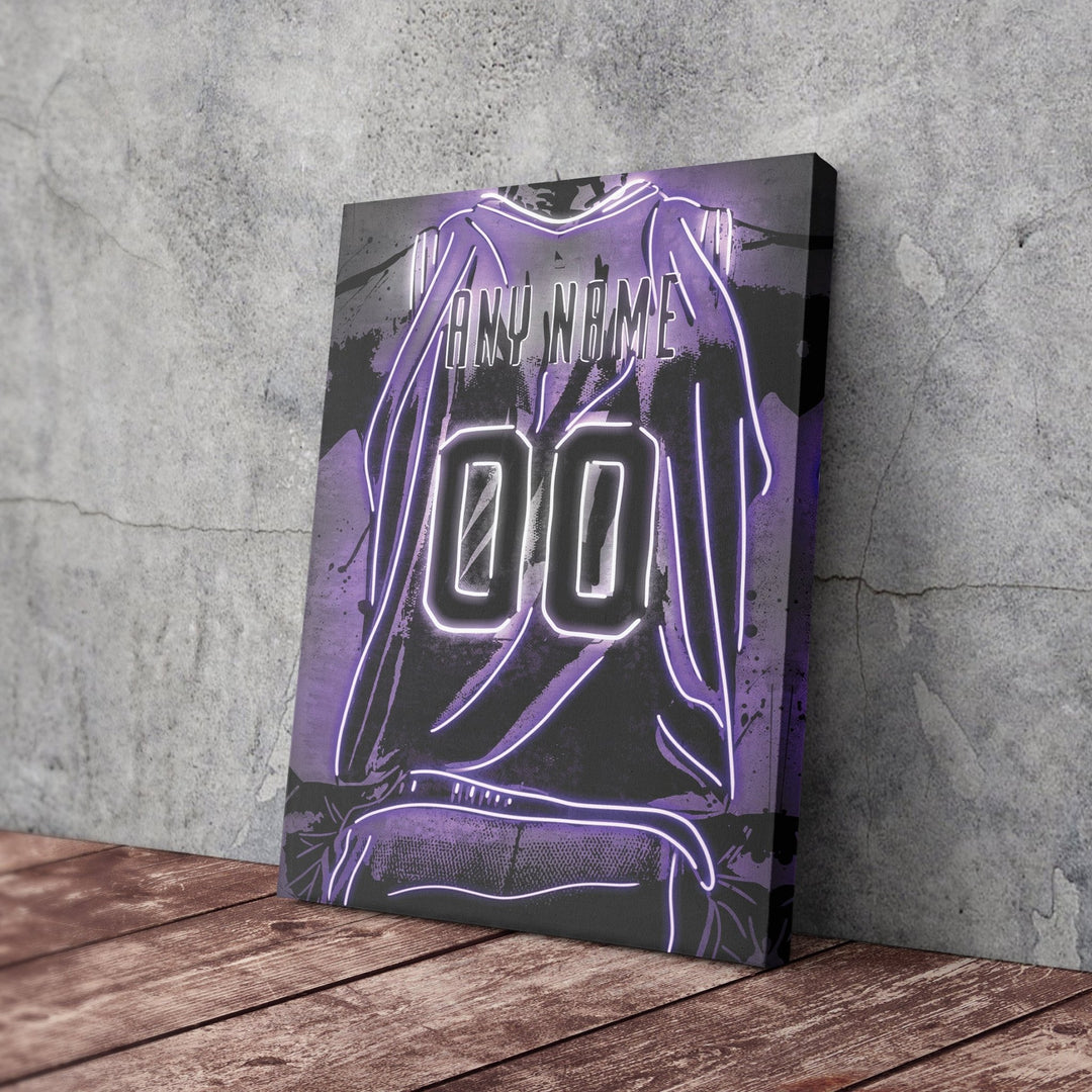Phoenix Suns Custom Jersey Canvas | Neon Wall Art - CanvasNeon
