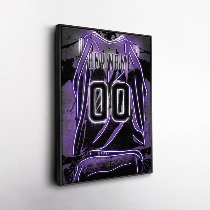 Phoenix Suns Custom Jersey Canvas | Neon Wall Art - CanvasNeon