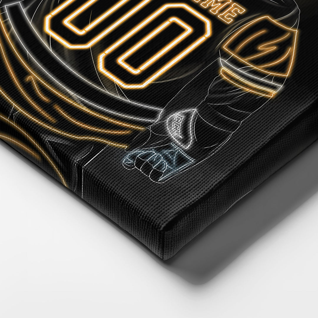 Pittsburgh Penguins Personalized Jersey Canvas | Neon Wall Art - CanvasNeon