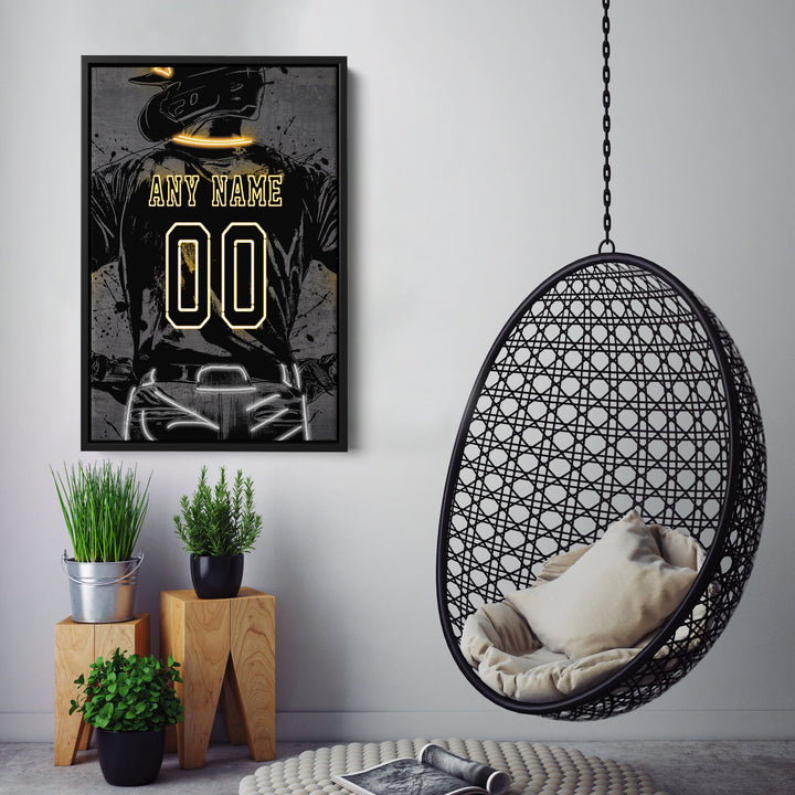 Pittsburgh Pirates Custom Jersey Canvas | Neon Wall Art - CanvasNeon