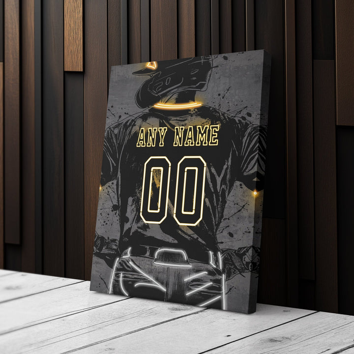 Pittsburgh Pirates Custom Jersey Canvas | Neon Wall Art - CanvasNeon