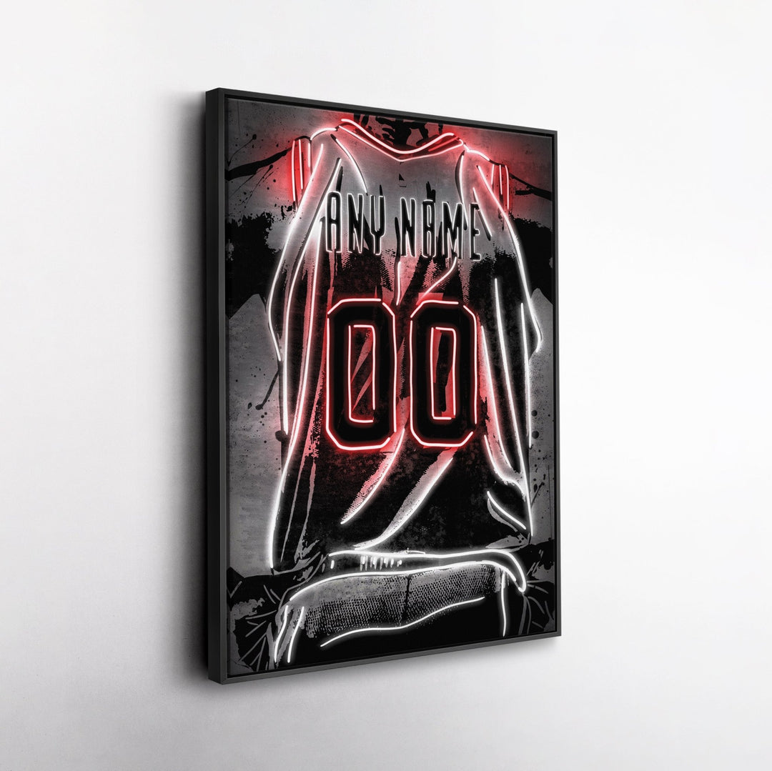 Portland Trail Blazers Custom Jersey Canvas | Neon Wall Art - CanvasNeon
