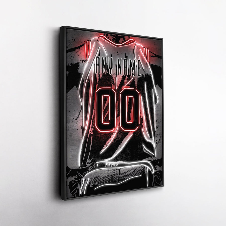Portland Trail Blazers Custom Jersey Canvas | Neon Wall Art - CanvasNeon