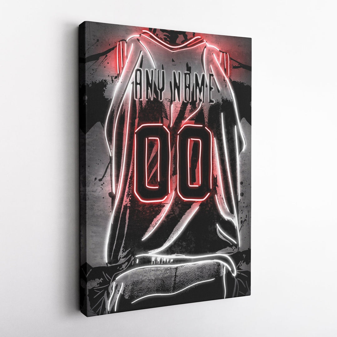 Portland Trail Blazers Custom Jersey Canvas | Neon Wall Art - CanvasNeon