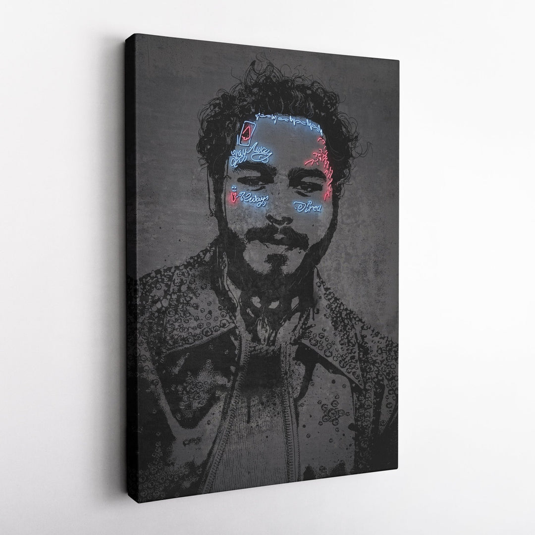 Post Malone Neon Canvas Art | Music Wall Decor - CanvasNeon