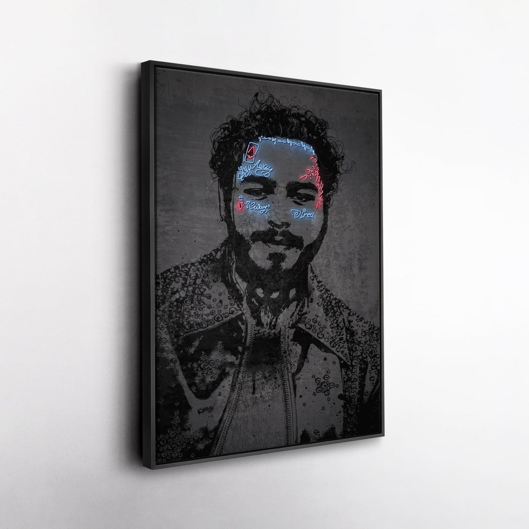 Post Malone Neon Canvas Art | Music Wall Decor - CanvasNeon
