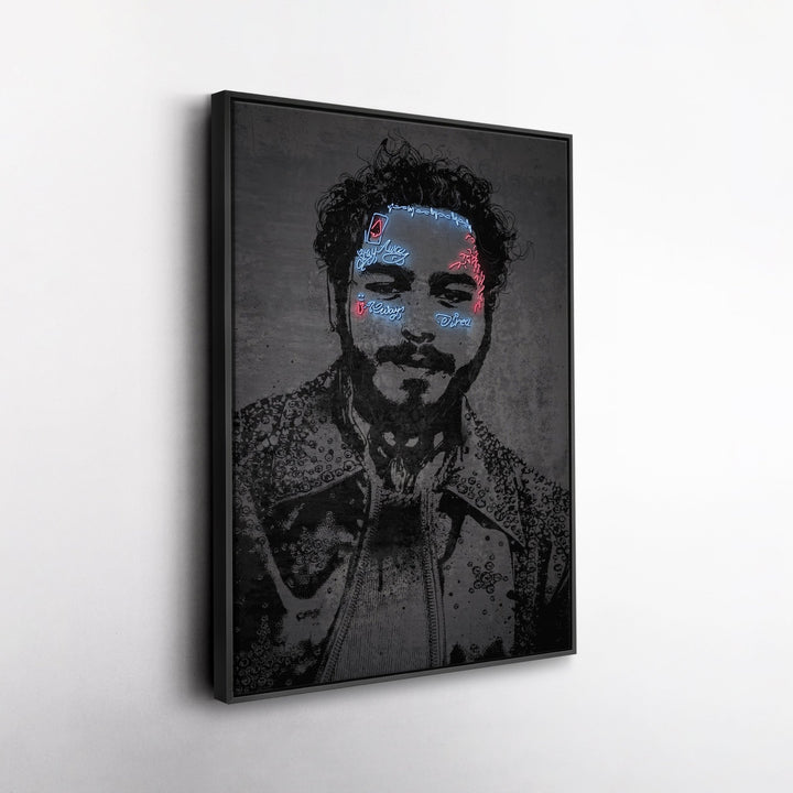 Post Malone Neon Canvas Art | Music Wall Decor - CanvasNeon