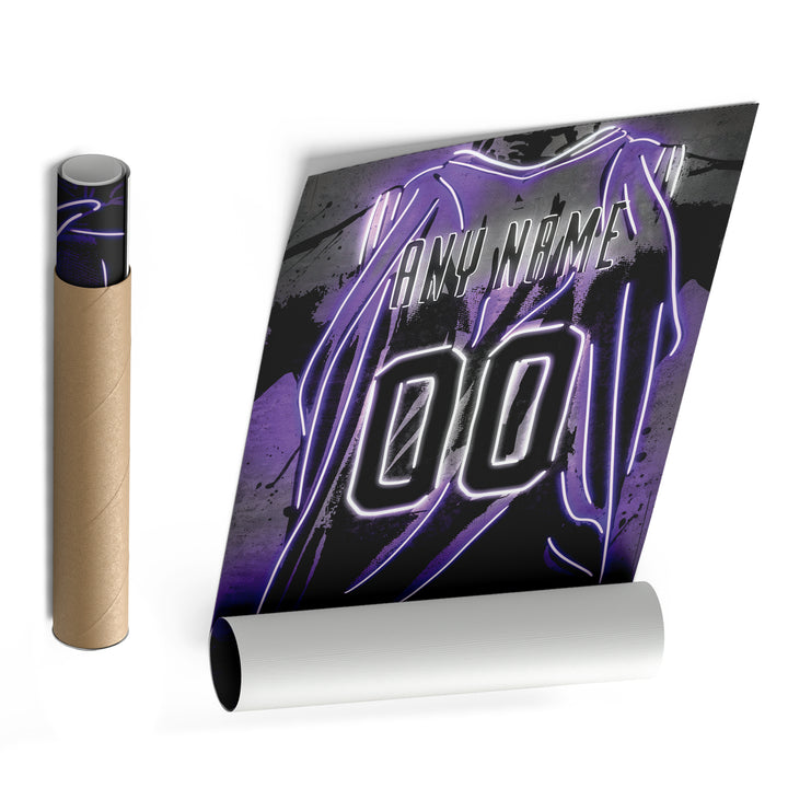 Sacramento Kings Custom Jersey Canvas | Neon Wall Art