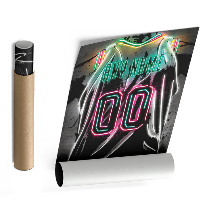 San Antonio Spurs Custom Jersey Canvas | Neon Wall Art