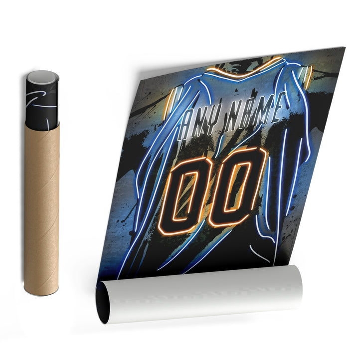 New York Knicks Custom Jersey Canvas | Neon Wall Art