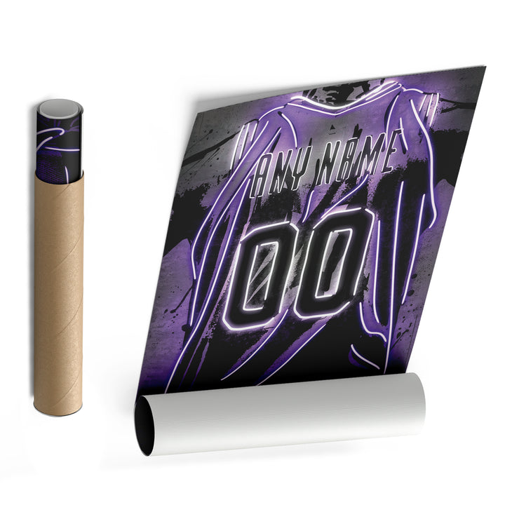 Phoenix Suns Custom Jersey Canvas | Neon Wall Art