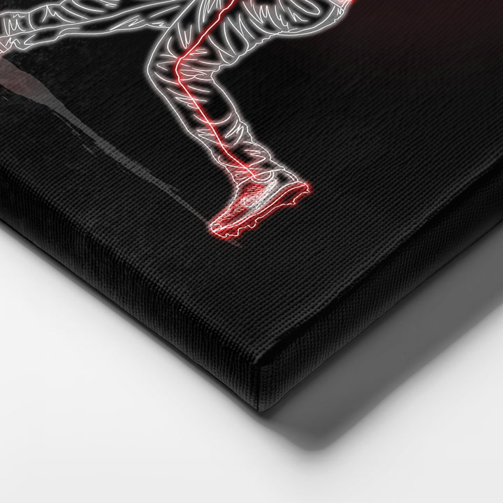 Rafael Devers Neon Canvas Art | Red Sox Wall Decor - CanvasNeon