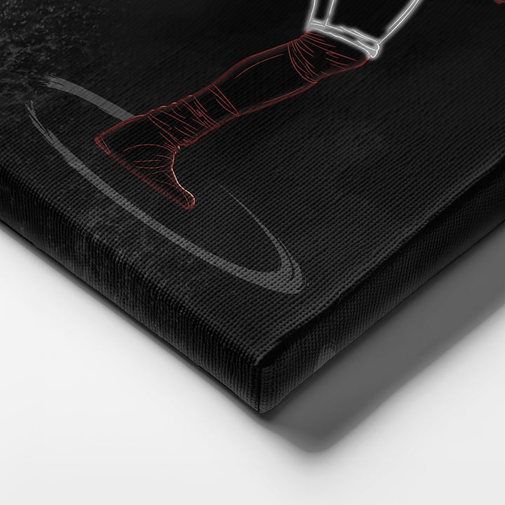 Ray Lewis Neon Canvas Art | Ravens Wall Decor - CanvasNeon