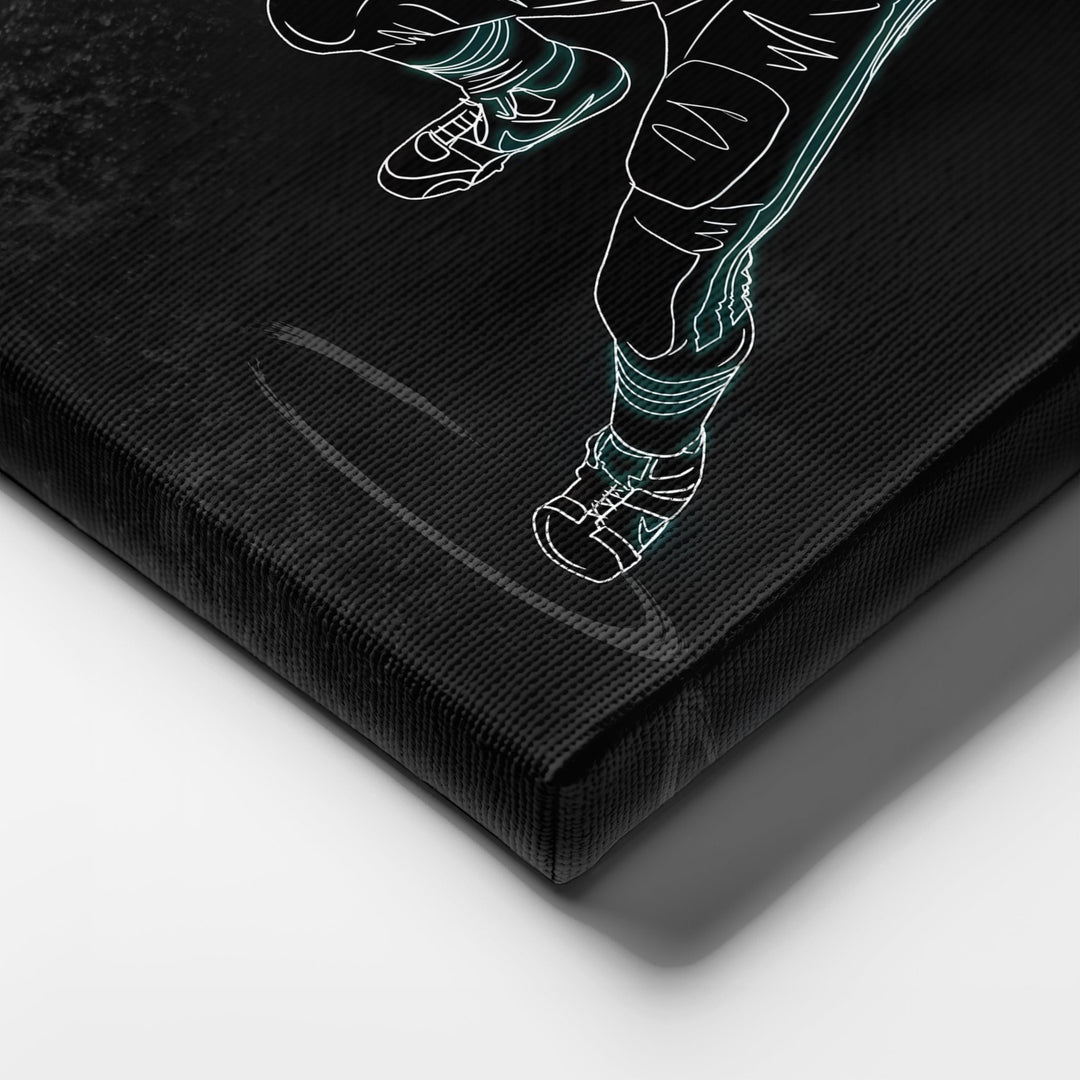 Reggie White Neon Canvas Art | Eagles Wall Decor - CanvasNeon