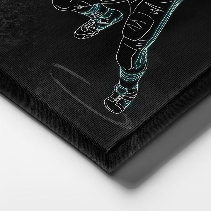 Reggie White Neon Canvas Art | Eagles Wall Decor - CanvasNeon