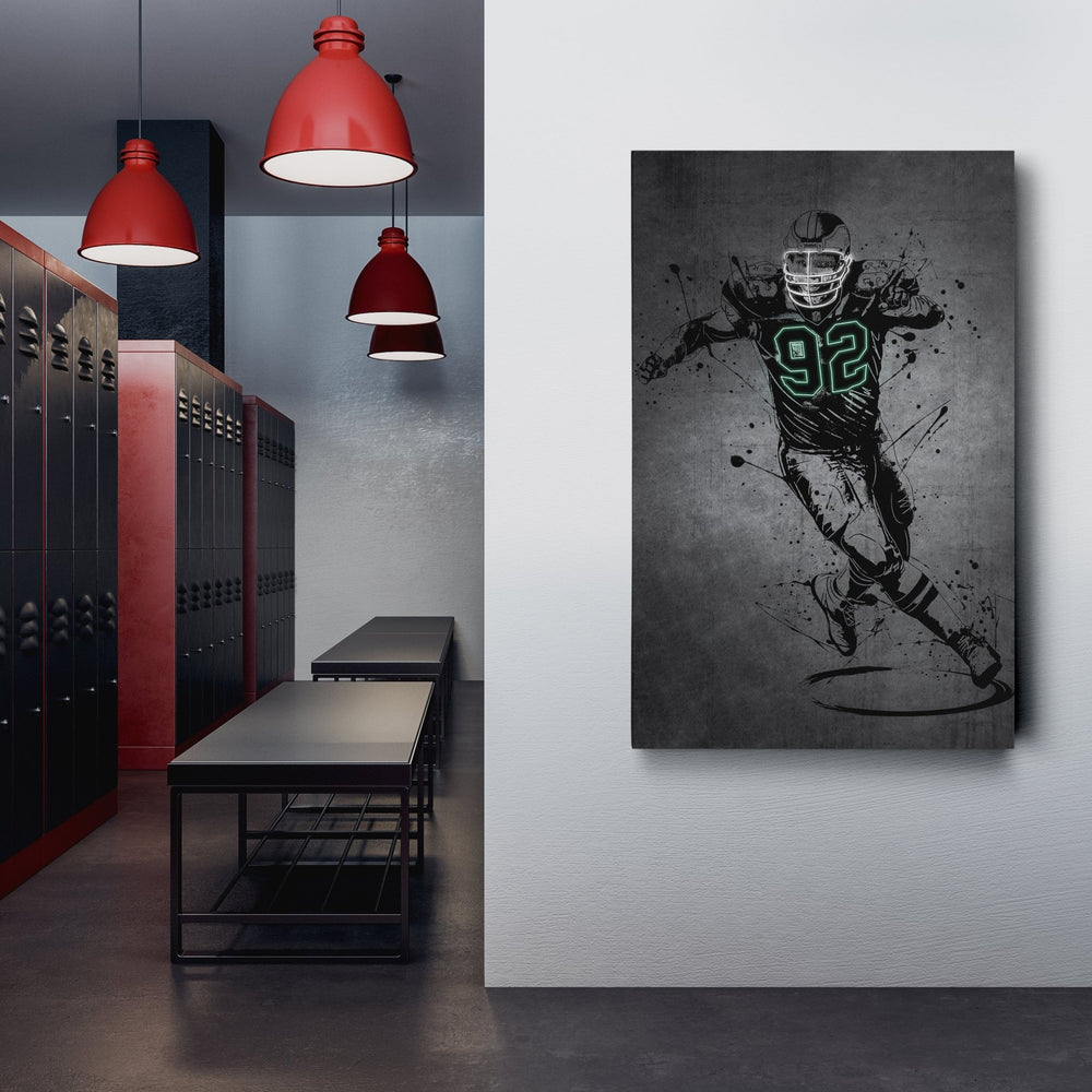 Reggie White Neon Canvas Art | Modern Wall Decor for Eagles Fans - CanvasNeon