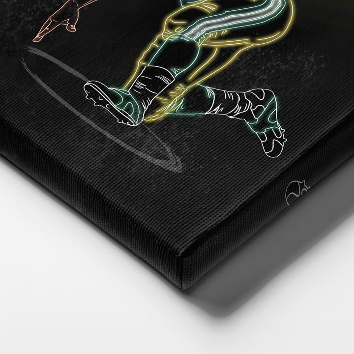 Reggie White Neon Canvas Art | Packers Wall Decor - CanvasNeon