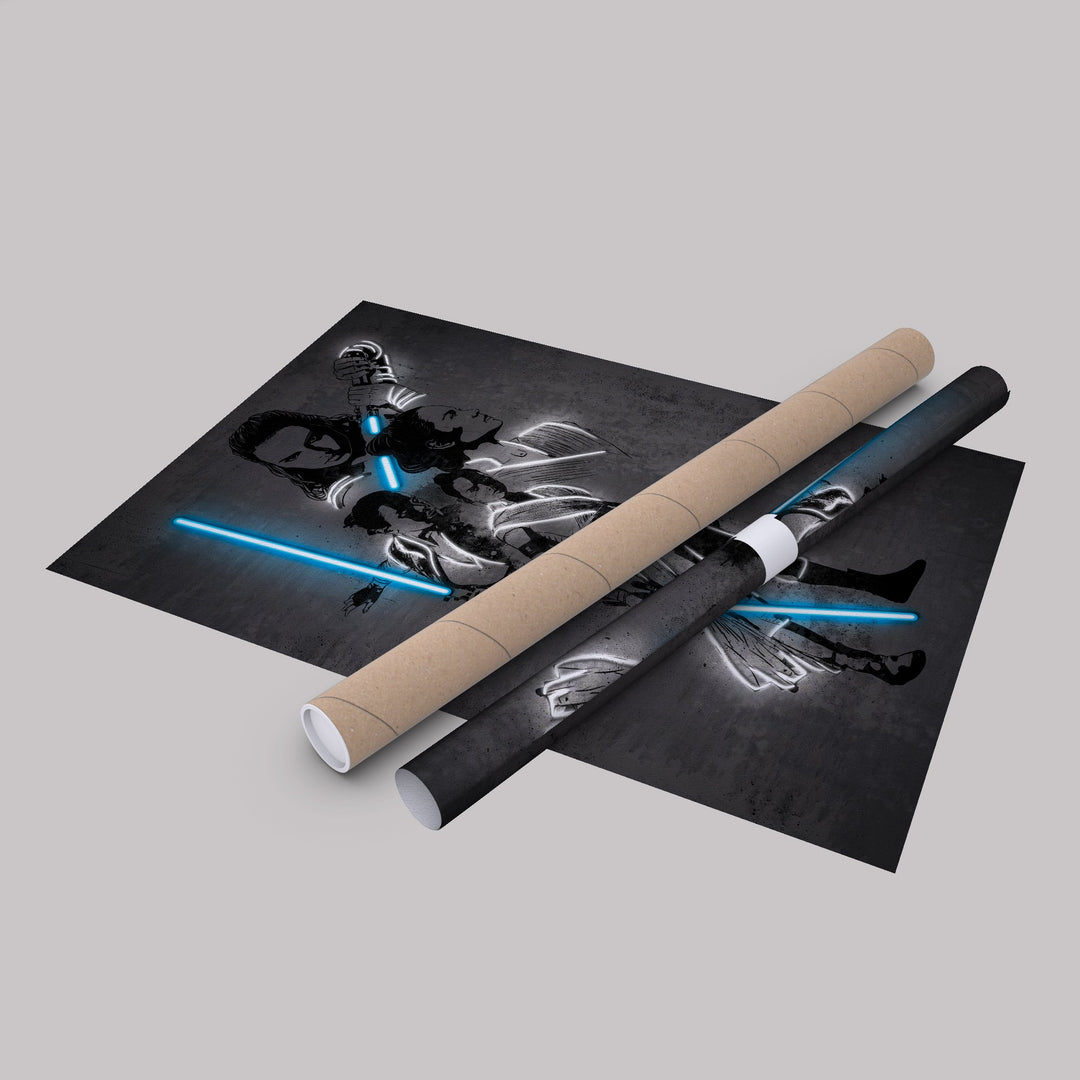 Rey Skywalker Canvas | Star Wars Neon Wall Art - CanvasNeon