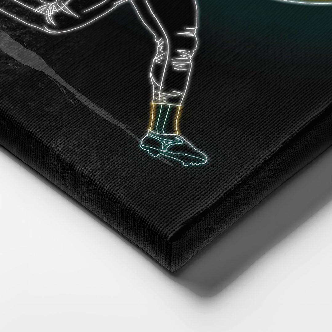 Rickey Henderson Neon Canvas Art | Athletics Wall Decor - CanvasNeon