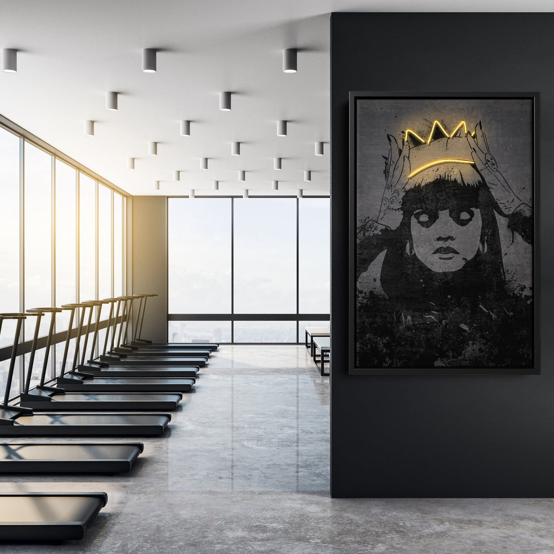 Rihanna Neon Canvas Art | Music Wall Decor - CanvasNeon