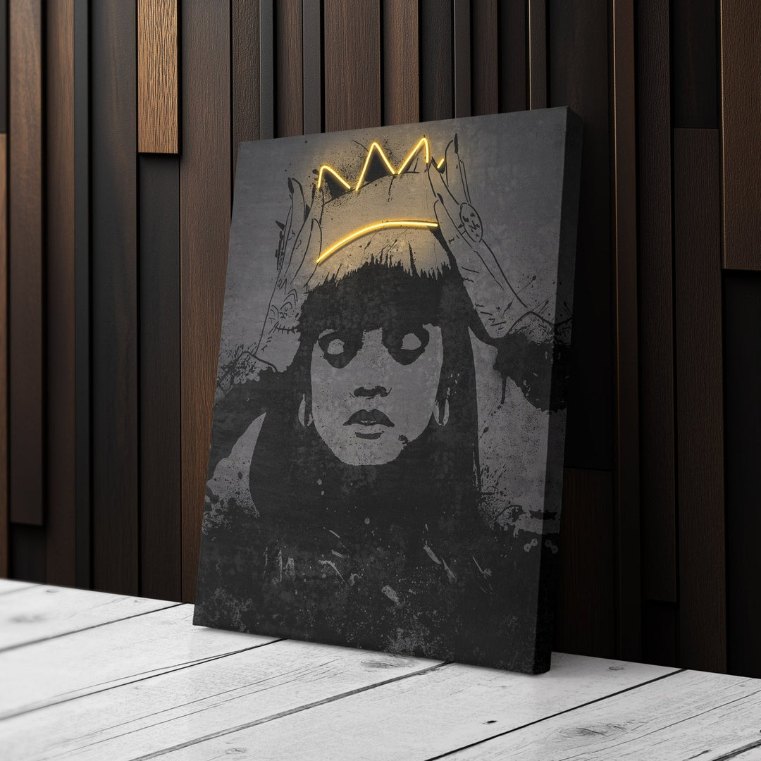 Rihanna Neon Canvas Art | Music Wall Decor - CanvasNeon