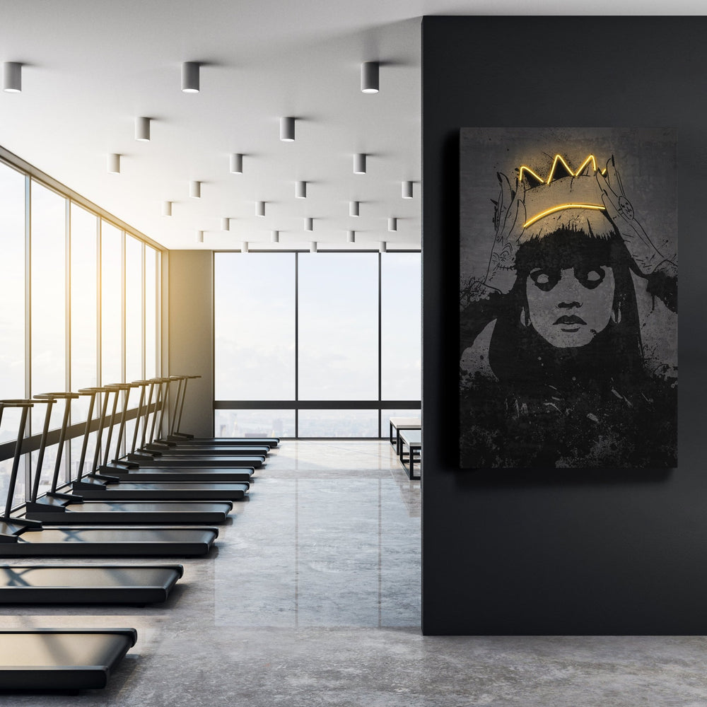 Rihanna Neon Canvas Art | Music Wall Decor - CanvasNeon