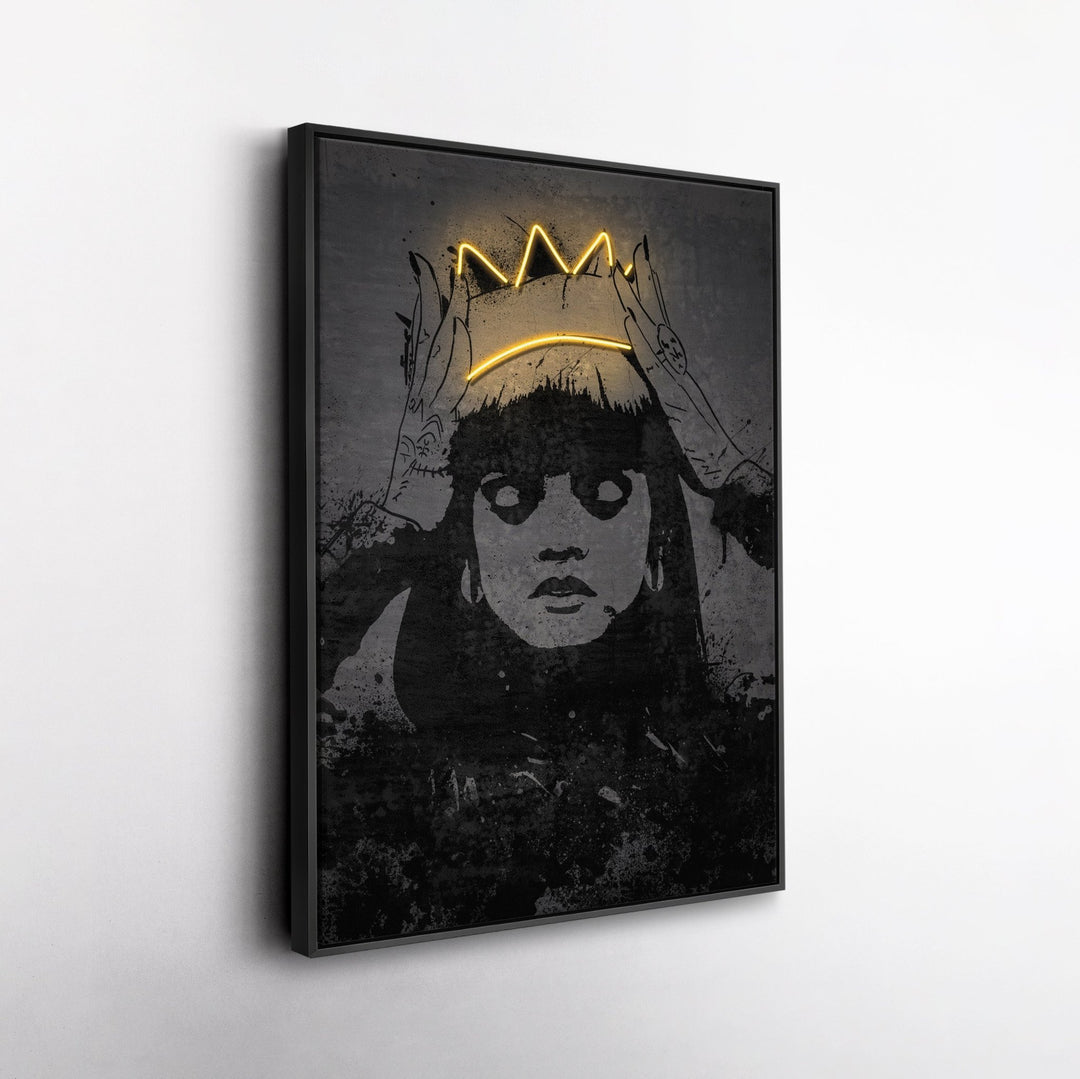 Rihanna Neon Canvas Art | Music Wall Decor - CanvasNeon
