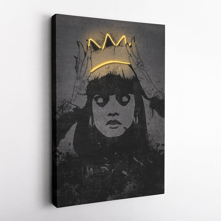 Rihanna Neon Canvas Art | Music Wall Decor - CanvasNeon