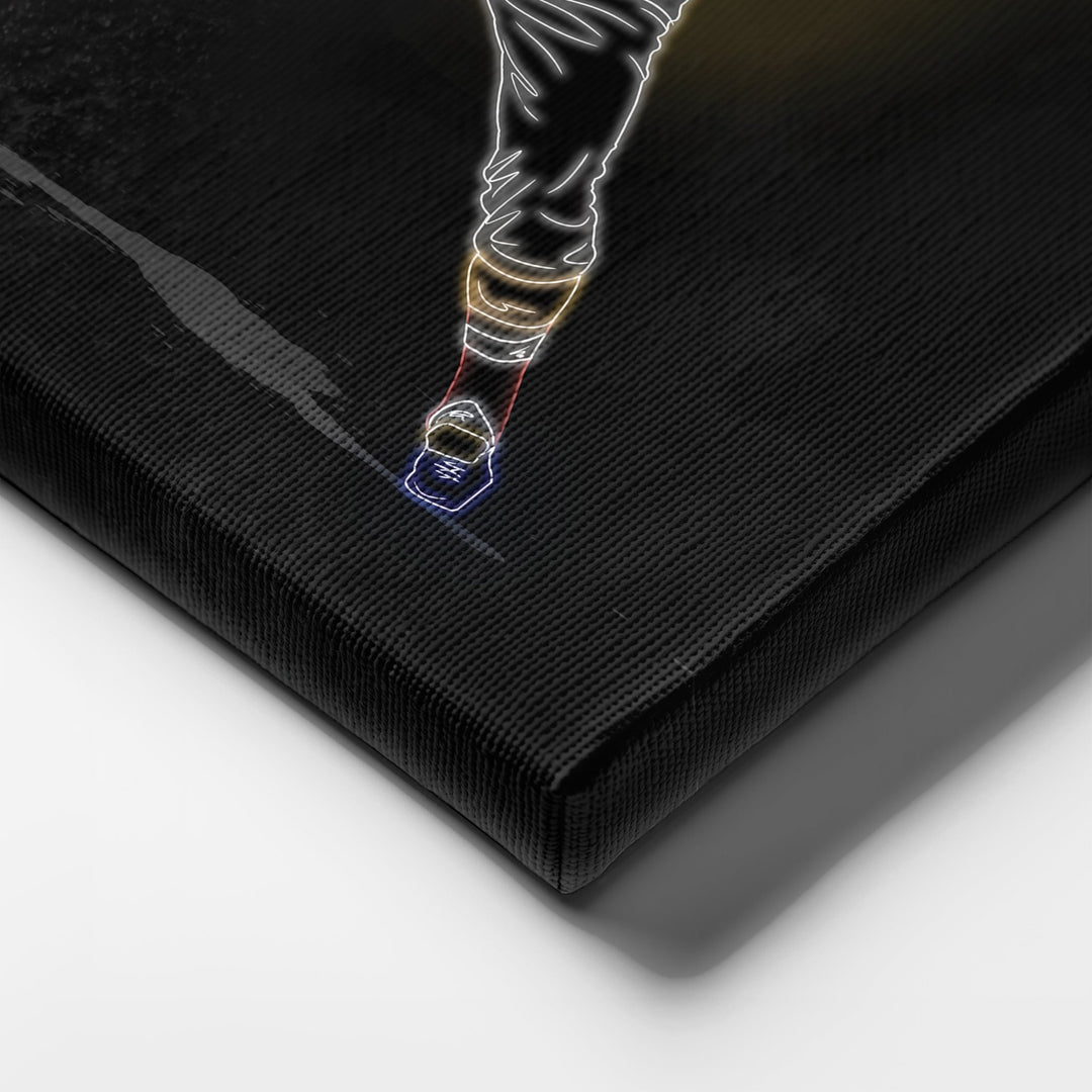 Roberto Clemente Neon Canvas Art | Pirates Wall Decor - CanvasNeon