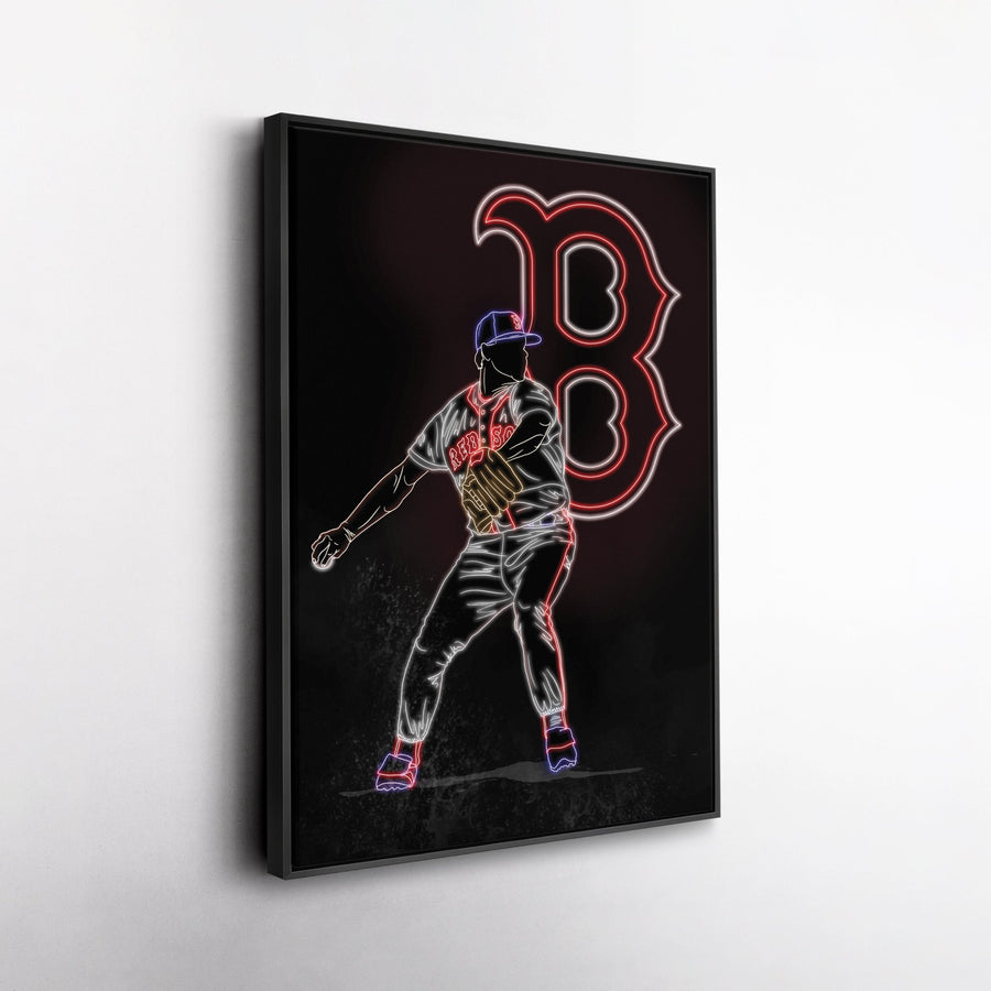 Roger Clemens Neon Canvas Art | Red Sox Wall Decor - CanvasNeon