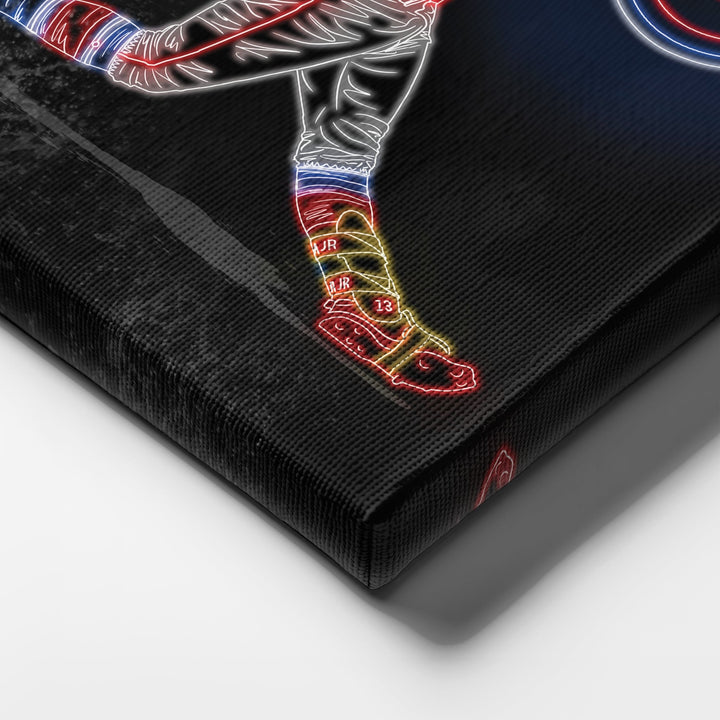 Ronald Acuña Jr. Neon Canvas Art | Braves Wall Decor - CanvasNeon