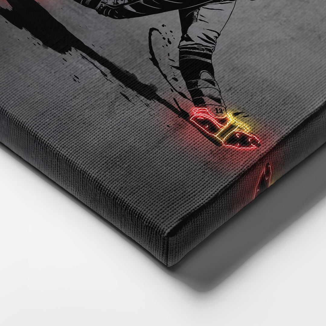 Ronald Acuña Jr Neon Canvas Art | Modern Wall Decor for Braves Fans - CanvasNeon