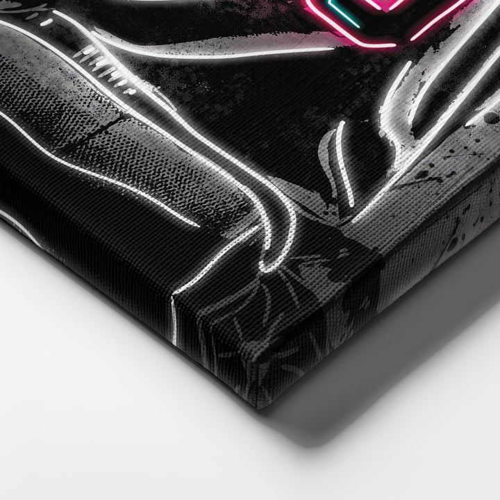San Antonio Spurs Custom Jersey Canvas | Neon Wall Art - CanvasNeon