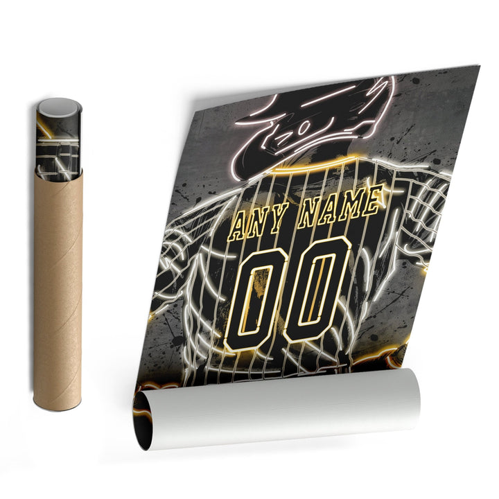 San Diego Padres Custom Jersey Canvas | Neon Wall Art - CanvasNeon