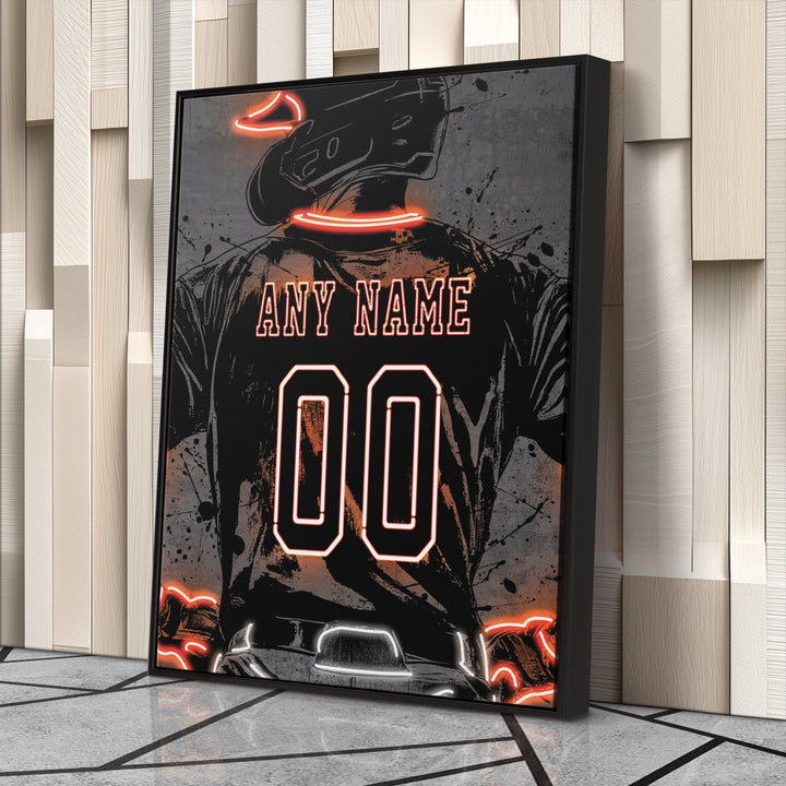 San Francisco Giants Custom Jersey Canvas | Neon Wall Art - CanvasNeon