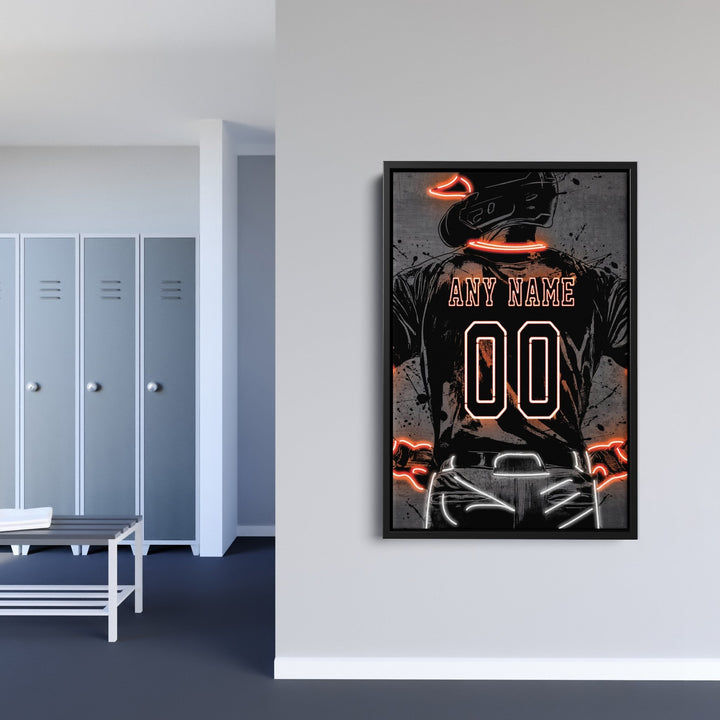 San Francisco Giants Custom Jersey Canvas | Neon Wall Art - CanvasNeon
