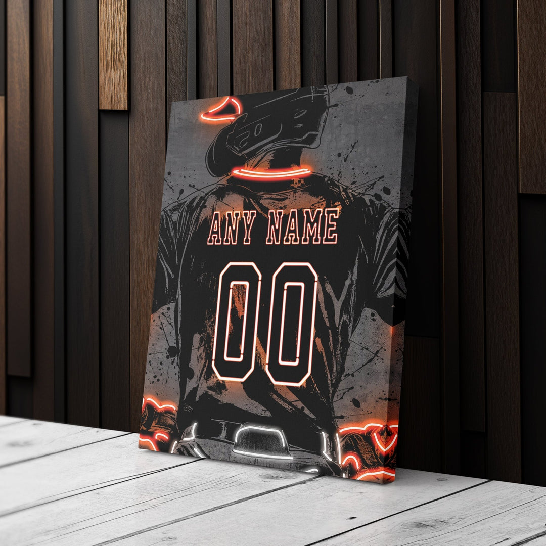 San Francisco Giants Custom Jersey Canvas | Neon Wall Art - CanvasNeon