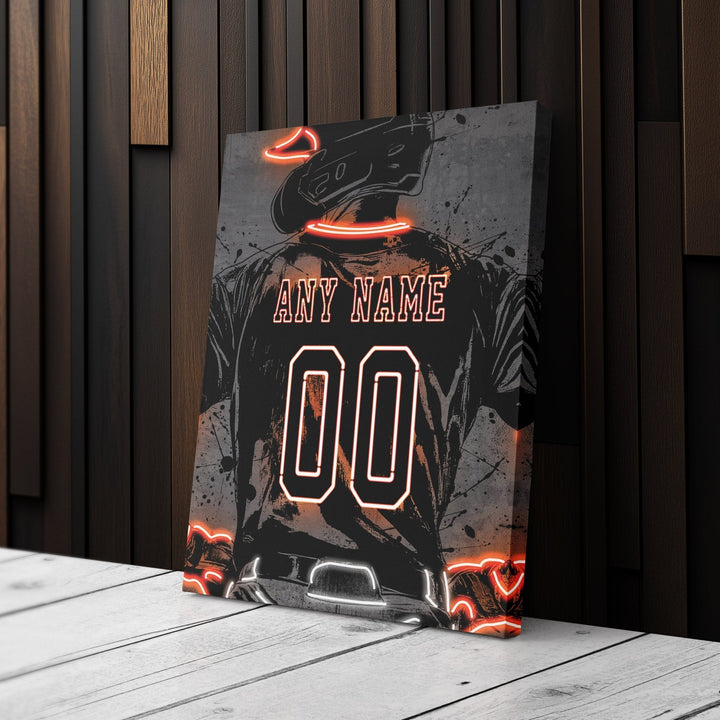 San Francisco Giants Custom Jersey Canvas | Neon Wall Art - CanvasNeon