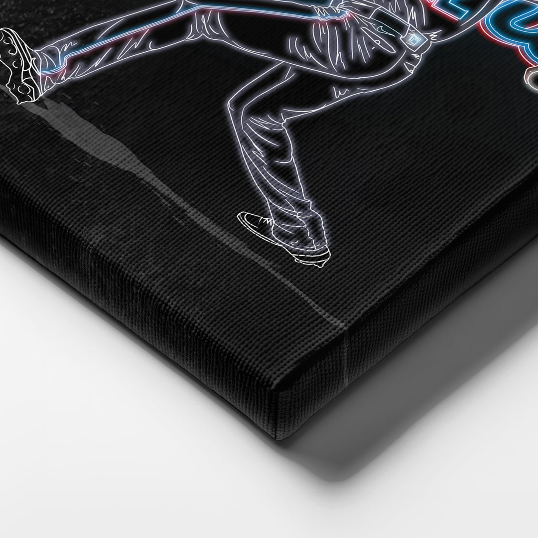 Sandy Alcántara Neon Canvas Art | Marlins Wall Decor - CanvasNeon